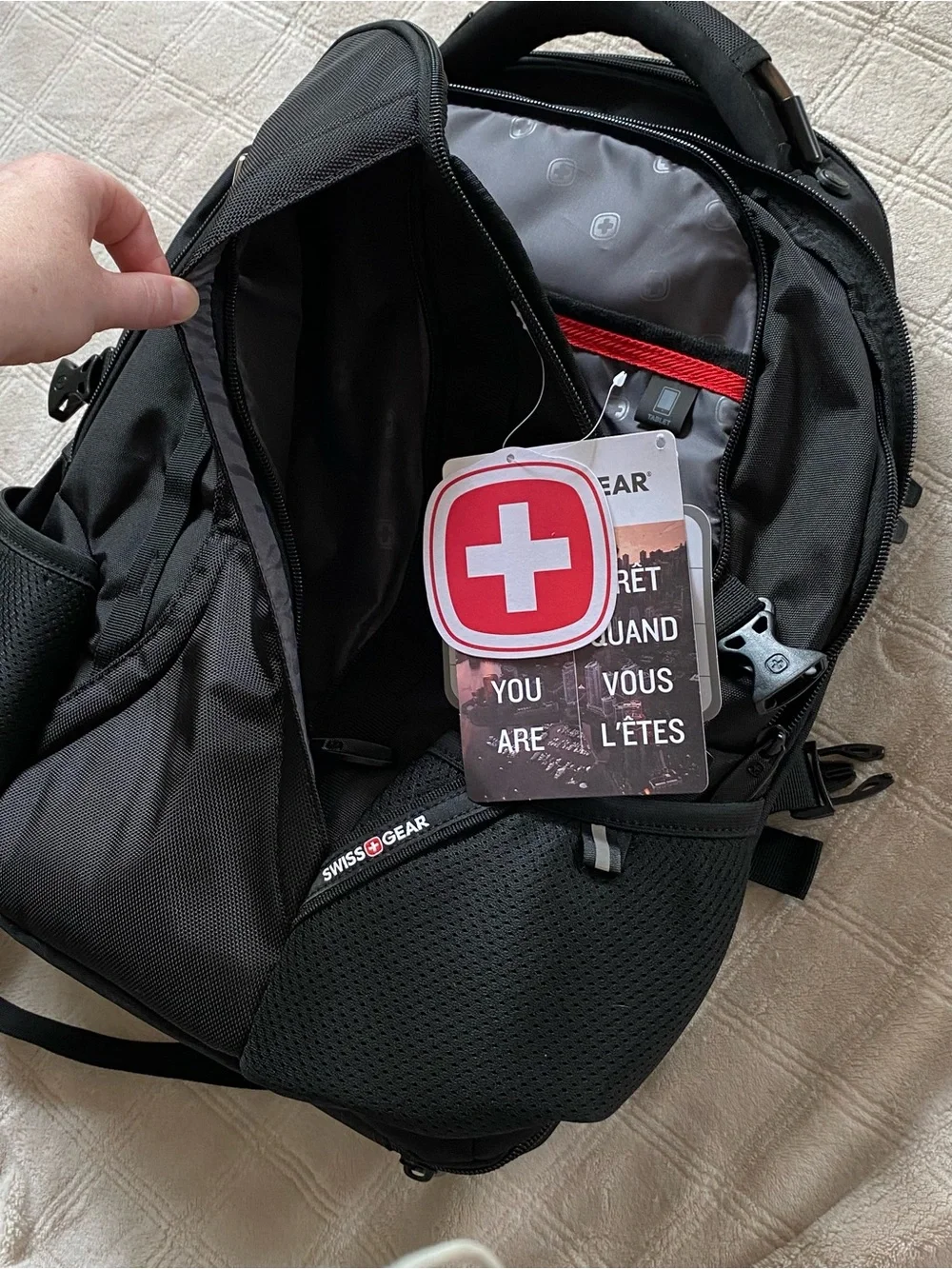 LIKE NEW swissgear scansmart black laptop travel backpack -tons of pockets!